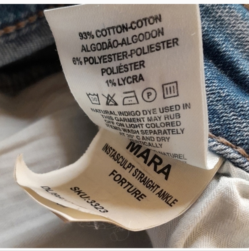 DL1961 MARA Instascuplt Straight ankle/ cropped Jeans Size 31 - Picture 9 of 14